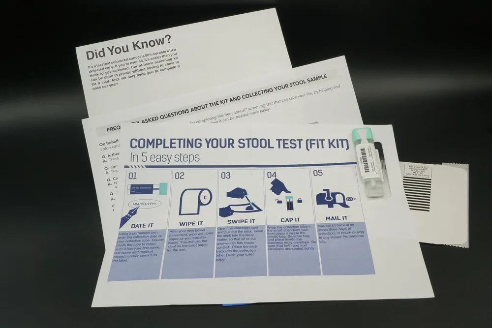 A faecal immunochemical testing kit